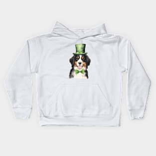 Watercolor St Patrick's Day Dog Kids Hoodie